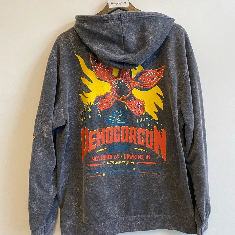 Stranger Things Charcoal Hoodie - Picture 2 of 5